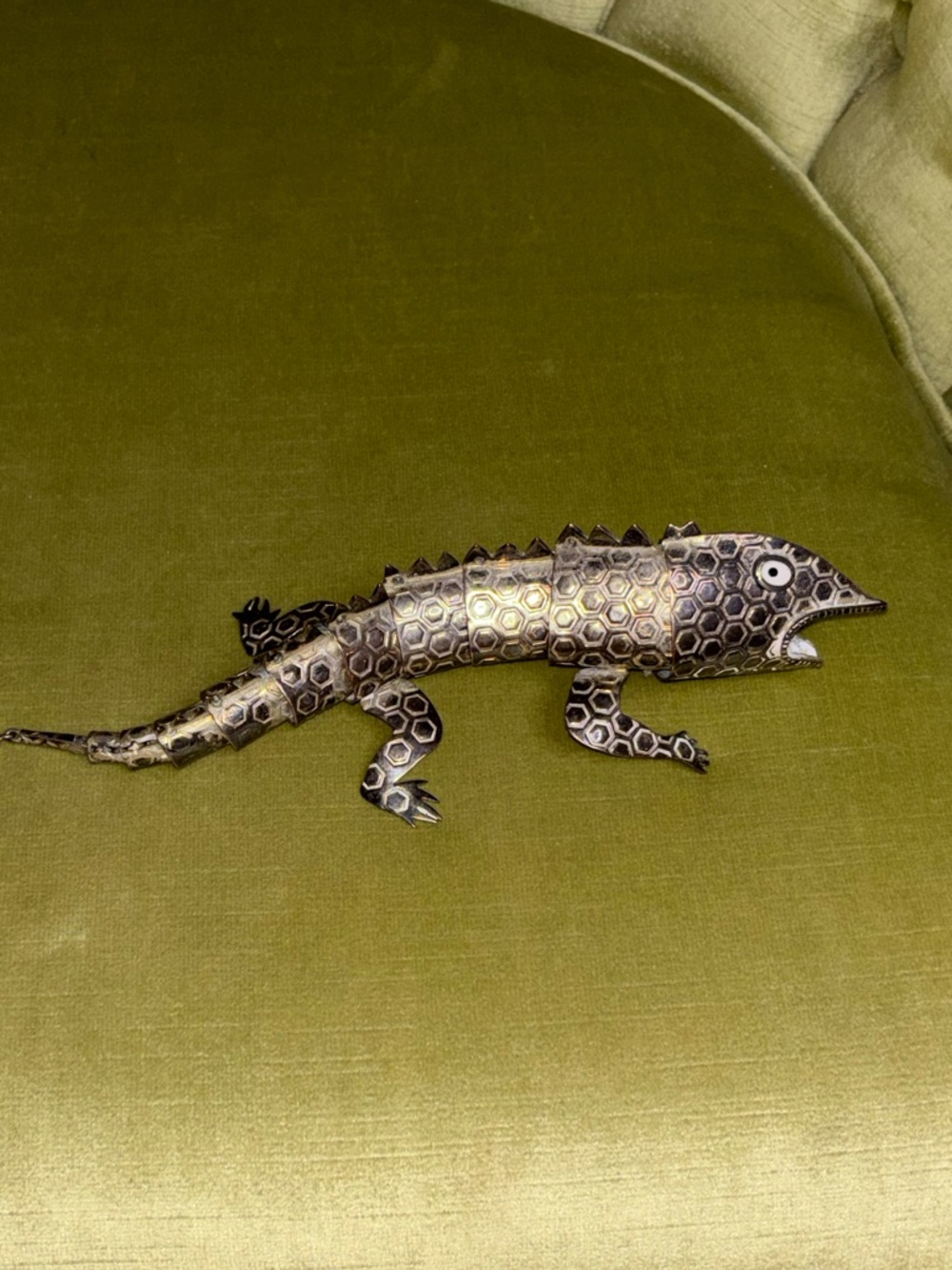 Vintage Emilia Castillo Mexico Silver Inlay IGUANA LIZARD Gekko Bottle Opener - Picture 5 of 9